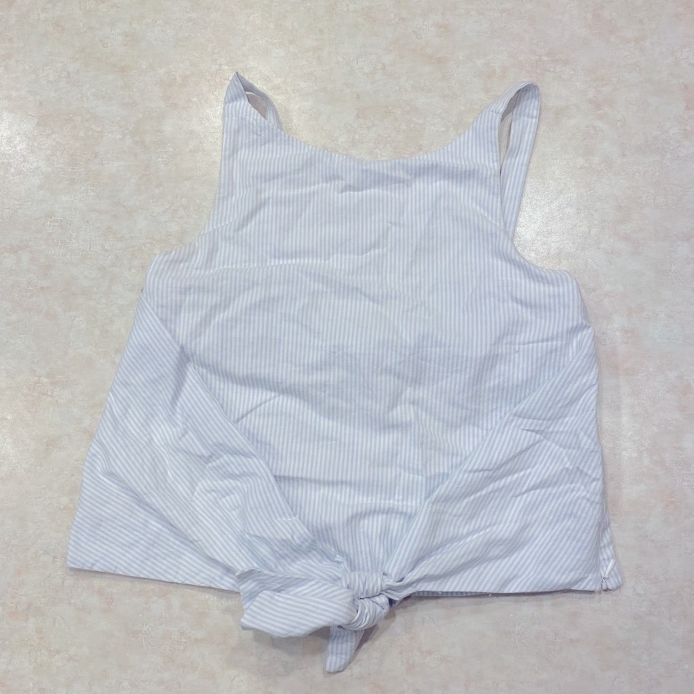 ZARA BABY BLUE STRIPE TOP